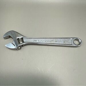 Vintage Crescent Crestoloy 6” Adjustable Wrench USA 1 DC Forged Steel 854